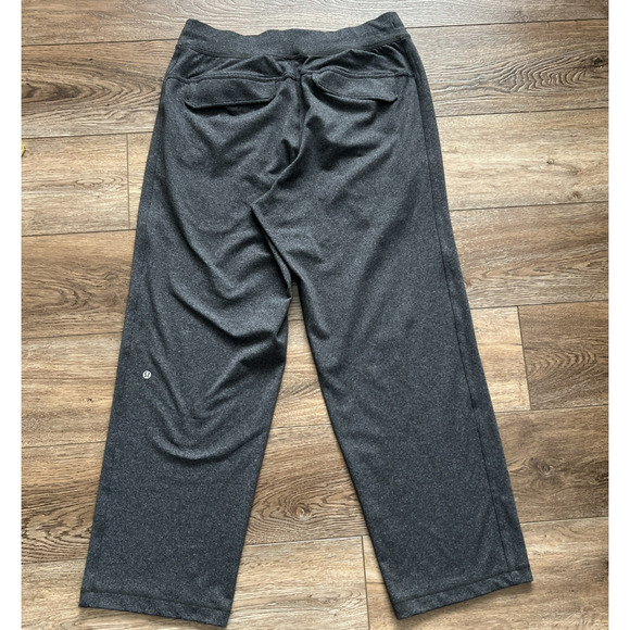 Lululemon Sweatpants Mens Lg Heathered Gray Straight Leg Stretch Pockets Casual - Picture 3 of 12